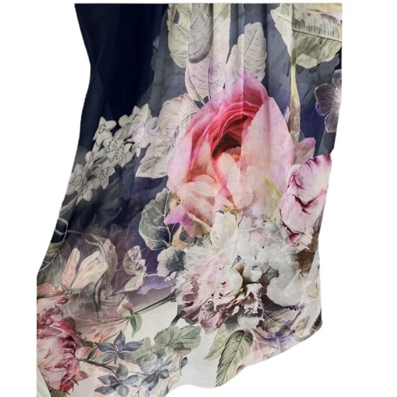 Ted Baker Short Swing Dress Marindi Peony Print Ombré Sz XS Great for Easter - Picture 7 of 12